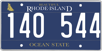 RI license plate 140544