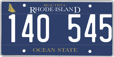 RI license plate 140545