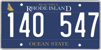 RI license plate 140547