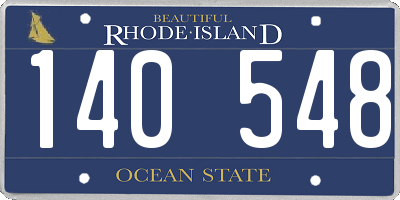 RI license plate 140548