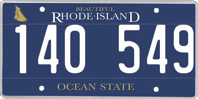 RI license plate 140549
