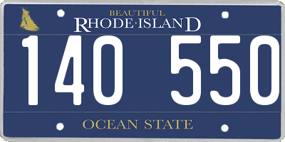 RI license plate 140550