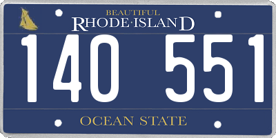 RI license plate 140551
