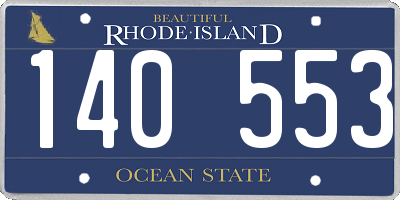 RI license plate 140553