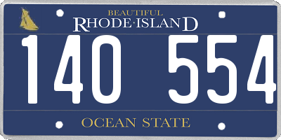 RI license plate 140554