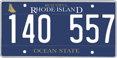 RI license plate 140557