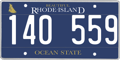 RI license plate 140559