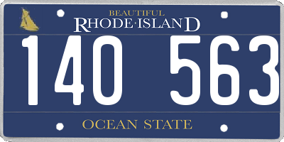 RI license plate 140563
