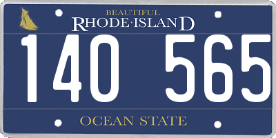 RI license plate 140565