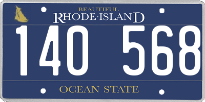 RI license plate 140568