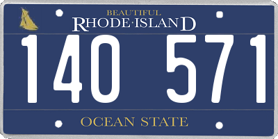 RI license plate 140571
