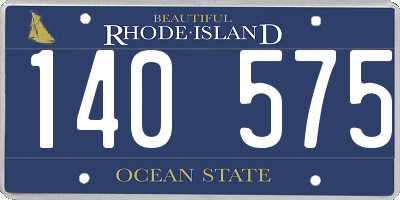 RI license plate 140575