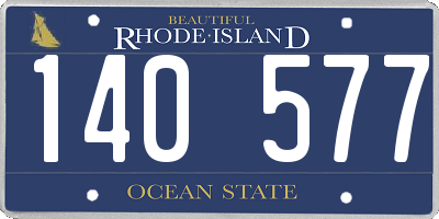 RI license plate 140577
