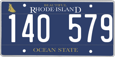 RI license plate 140579