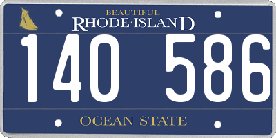 RI license plate 140586