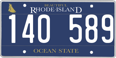 RI license plate 140589