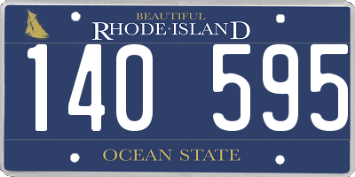 RI license plate 140595