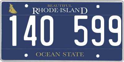 RI license plate 140599