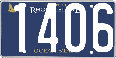 RI license plate 1406