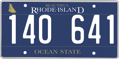 RI license plate 140641