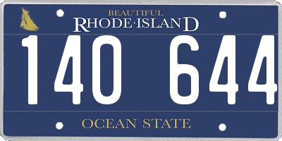 RI license plate 140644