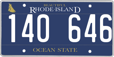 RI license plate 140646