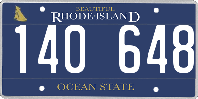 RI license plate 140648