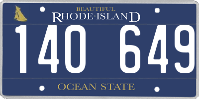 RI license plate 140649