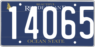 RI license plate 14065