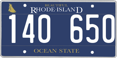RI license plate 140650