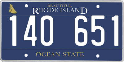 RI license plate 140651