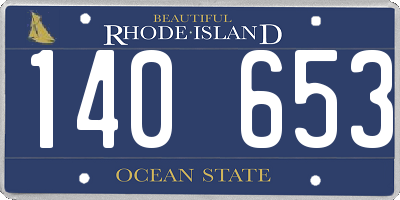 RI license plate 140653