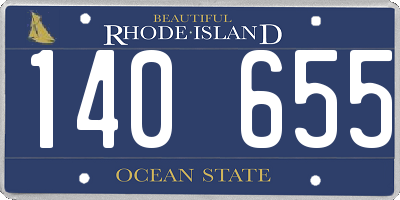 RI license plate 140655