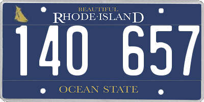 RI license plate 140657