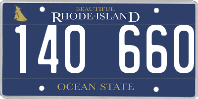 RI license plate 140660