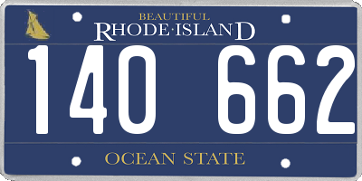 RI license plate 140662