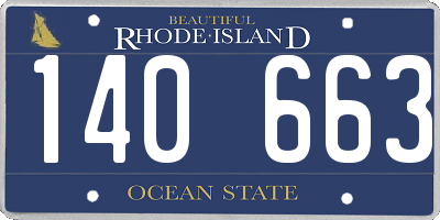 RI license plate 140663