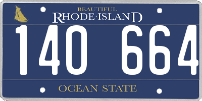 RI license plate 140664