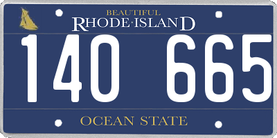 RI license plate 140665