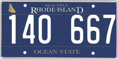 RI license plate 140667