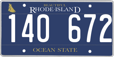 RI license plate 140672