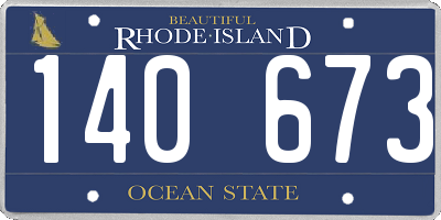 RI license plate 140673