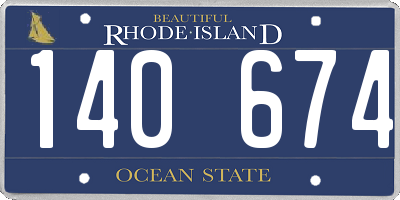 RI license plate 140674