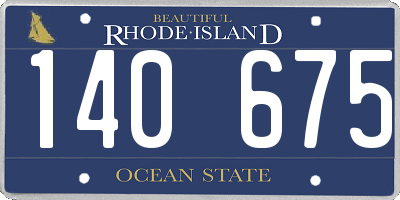 RI license plate 140675