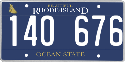 RI license plate 140676