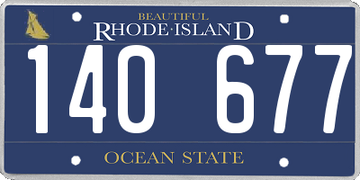 RI license plate 140677