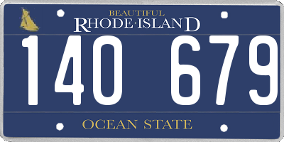 RI license plate 140679