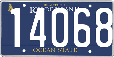 RI license plate 14068