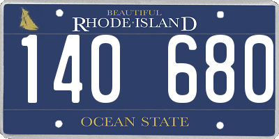 RI license plate 140680