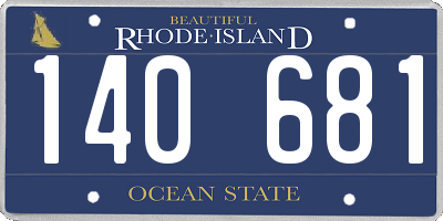 RI license plate 140681